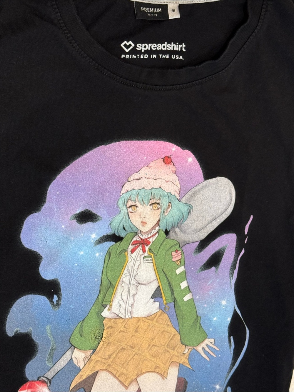 Cosmic Ice Cream Anime Girl Graphic Tee